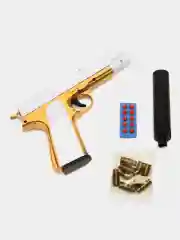 Пистолет игрушечный Colt с глушителем, кольт оружие, подарок на 23 февраля