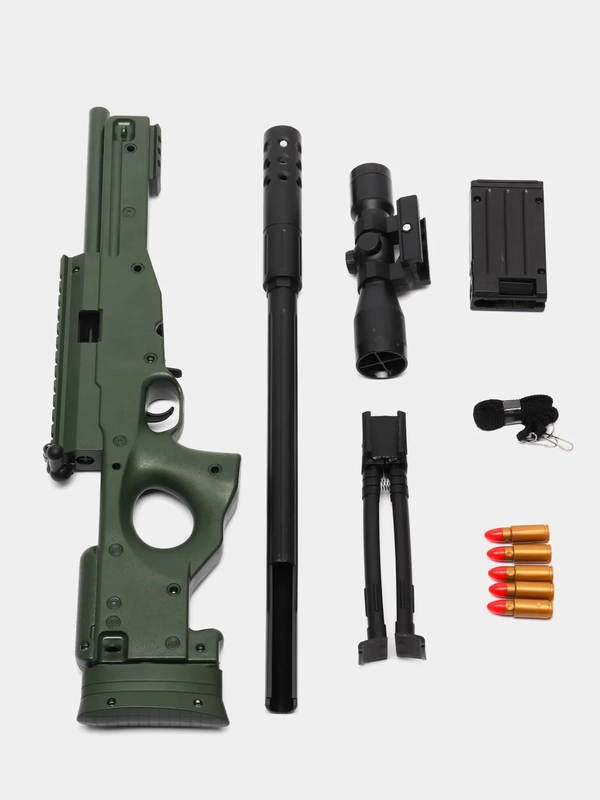 Снайперская винтовка AWM 72 с резиновыми пулями, игрушечное оружие, подарок 23 февраля