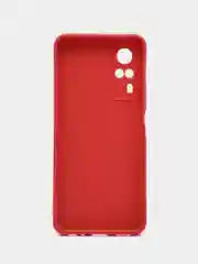 Красный чехол для Vivo Y31 2021 / Vivo Y51 2020 / Y53S 4G / Y33 4G, силиконовый, матовый