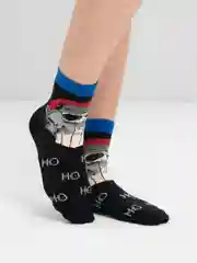 Индиго носки мужские новогодние с принтом Санты , подарок на Новый Год