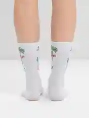 Лимонный носки высокие  унисекс с принтом