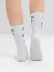 Лимонный носки высокие  унисекс с принтом