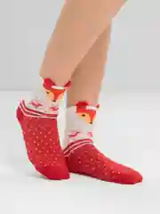 Носки  женские детские новогодние с принтом