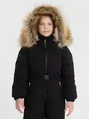 Черный комбинезон зимний для девочки