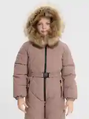 Бежевый комбинезон зимний для девочки