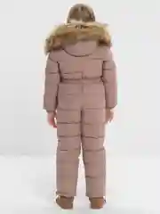 Бежевый комбинезон зимний для девочки