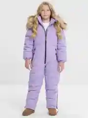 Фиолетовый комбинезон зимний для девочки