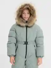 Мятный комбинезон зимний для девочки