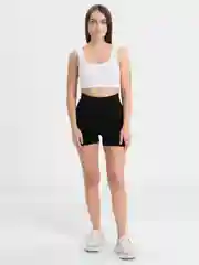 Белый топ короткий в рубчик