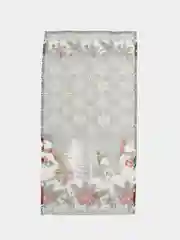 Серый полотенце кухонное из рогожки "Новый год"