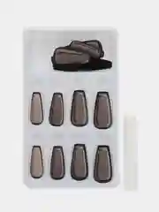 Песочный хаки накладные ногти, 24 штуки