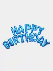 Лазурный гирлянда из воздушных шариков Happy Birthday