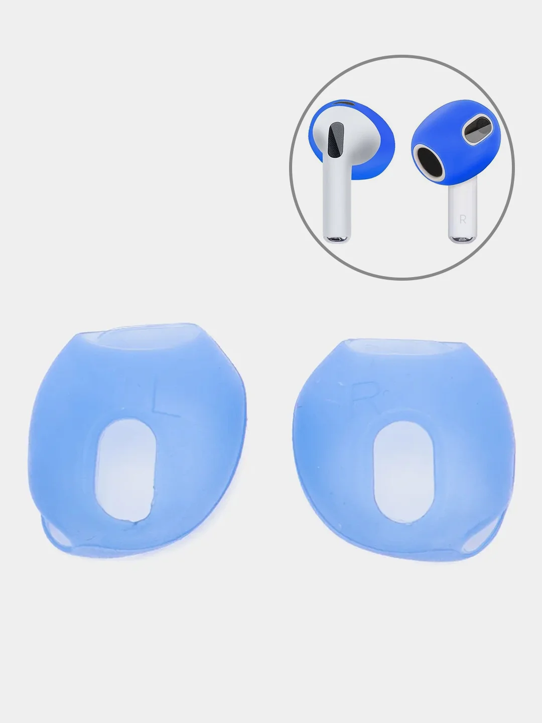 Синий амбушюры для наушников AirPods 3, силиконовые накладки-держатели