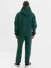 Зеленый спортивный костюм, теплый, с начесом, мужской