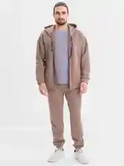 Бежевый костюм мужской на флисе, большие размеры