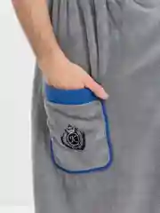 Серый мужской набор для бани и сауны / килт и полотенце