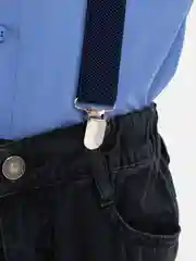 Синий подтяжки детские, эластичные, 2,5 см