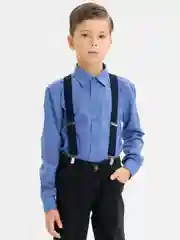 Синий подтяжки детские, эластичные, 2,5 см