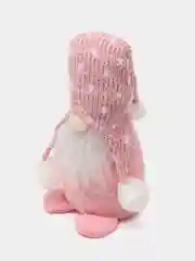 Розовый гном новогодний