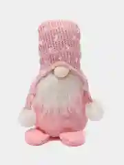 Розовый гном новогодний