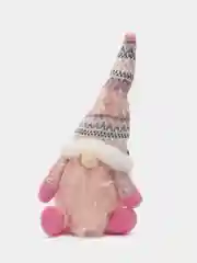 Розовый гном новогодний