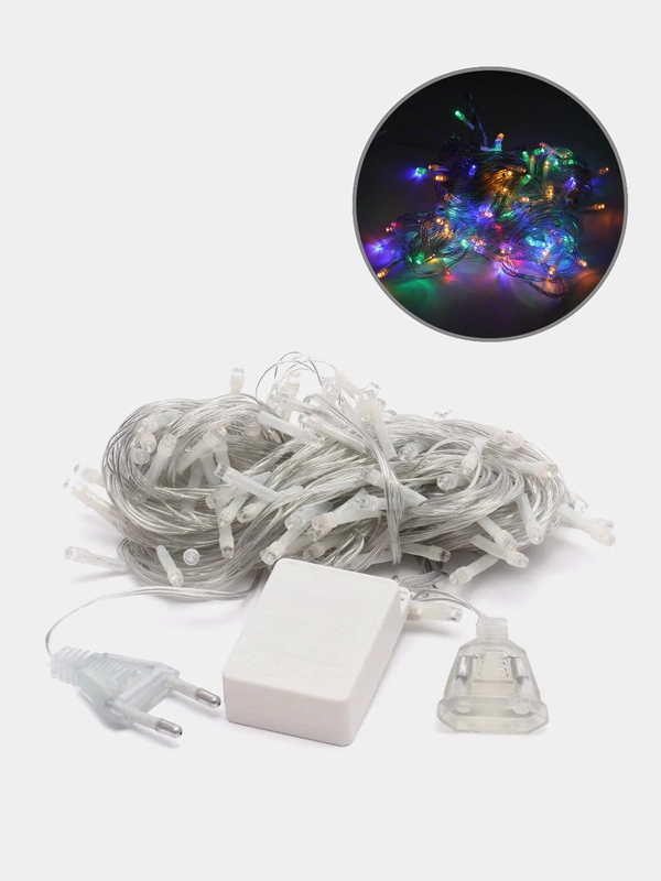Светодиодная новогодняя гирлянда, нить, 10 м, LED