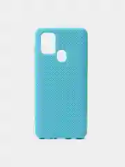 Лазурный чехол накладка "Soft-touch", с перфорацией для Samsung J4/J4 Plus/J6/J6 Plus/Note 10