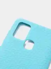 Лазурный чехол накладка "Soft-touch", с перфорацией для Samsung J4/J4 Plus/J6/J6 Plus/Note 10