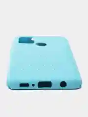 Лазурный чехол накладка "Soft-touch", с перфорацией для Samsung J4/J4 Plus/J6/J6 Plus/Note 10