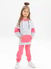 Розовый костюм спортивный для девочки КотМарКот: худи, брюки "Color Block"