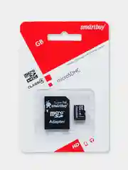 Карта памяти microSD с адаптером  8/16/32/64/128gb Smart Buy SDHC