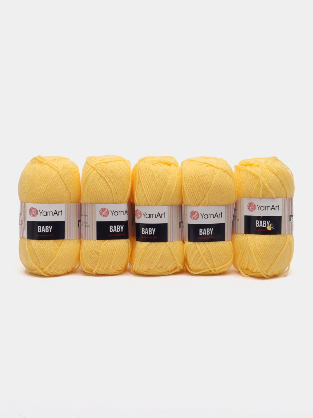 Светло-жёлтый пряжа YarnArt Baby, 1-5 штук, акрил, 50 г, 150 м