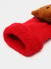 Бежевый детские махровые носочки новогодние/пинетки для малышей/новогодние носки с оленями