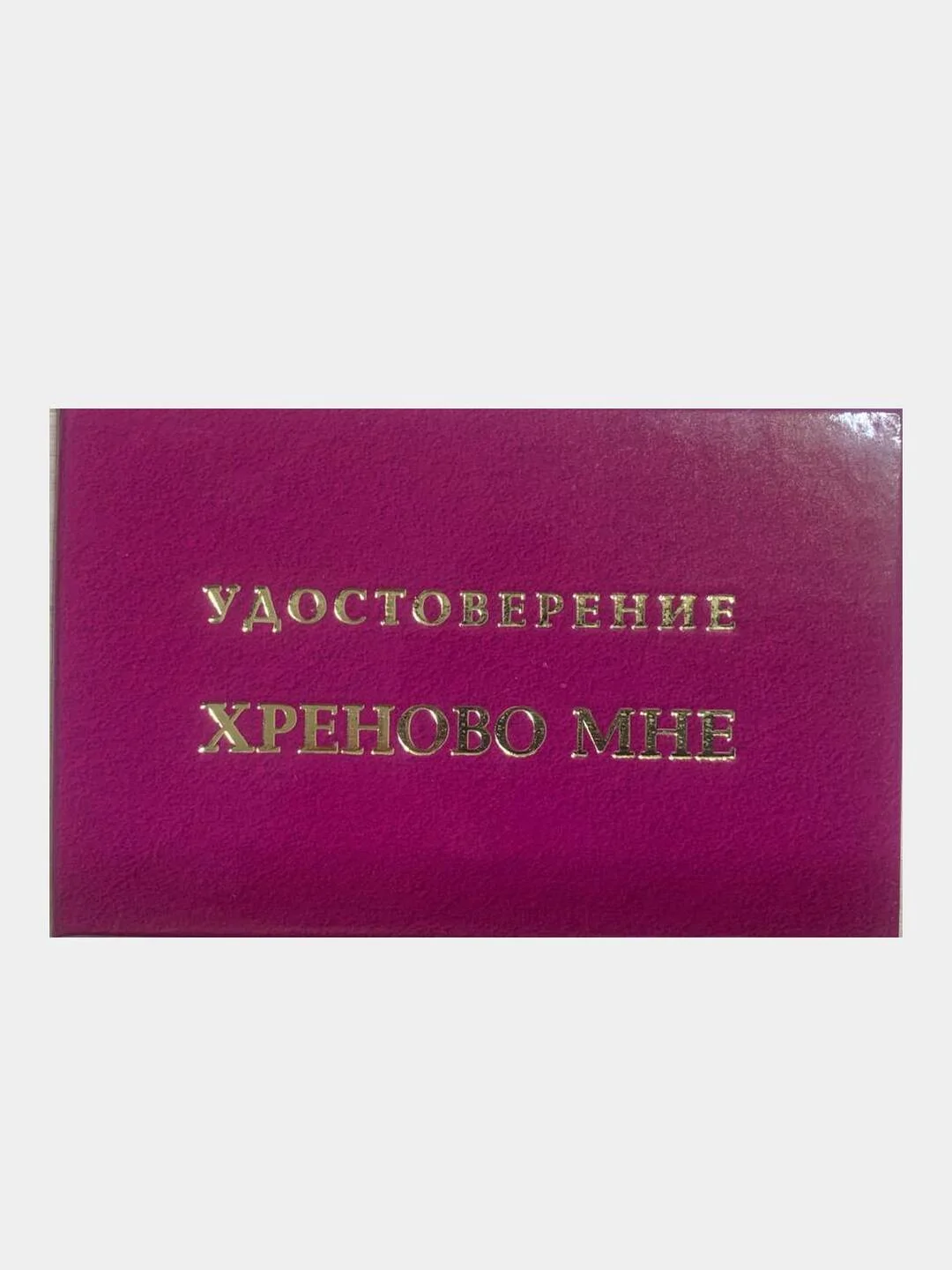 Прикольное удостоверение "Хреново мне"