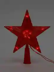 Белый звезда ёлочная 15 см, макушка для ёлки 10 LED, провод 1 метр, 220 В