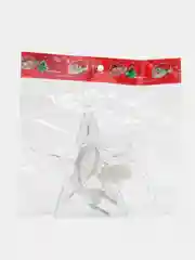 Прозрачный звезда ёлочная 15 см, макушка для ёлки 10 LED, провод 1 метр, 220 В