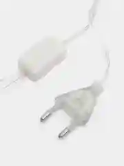 Прозрачный звезда ёлочная 15 см, макушка для ёлки 10 LED, провод 1 метр, 220 В