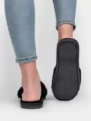Серый тапочки домашние, женские, меховые