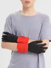 Черный перчатки хозяйственные BICOLOR из натурального латекса, для уборки, размер: S, M, L, XL