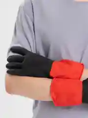 Черный перчатки хозяйственные BICOLOR из натурального латекса, для уборки, размер: S, M, L, XL