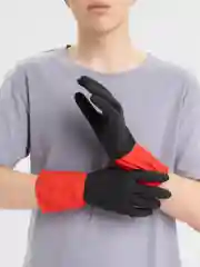Черный перчатки хозяйственные BICOLOR из натурального латекса, для уборки, размер: S, M, L, XL