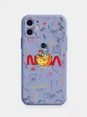 Синий меланж чехол "NASA" для iPhone 7/8 Plus/X/XS/XR Max/11 Pro Max/12/13 Pro max/mini