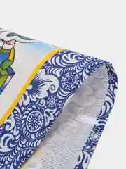 Красный полотенце кухонное, из рогожки "Новый год"