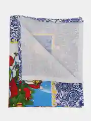 Красный полотенце кухонное, из рогожки "Новый год"