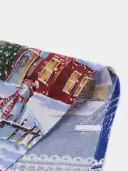 Тёмно-бордовый полотенце кухонное из рогожки "Новый год"