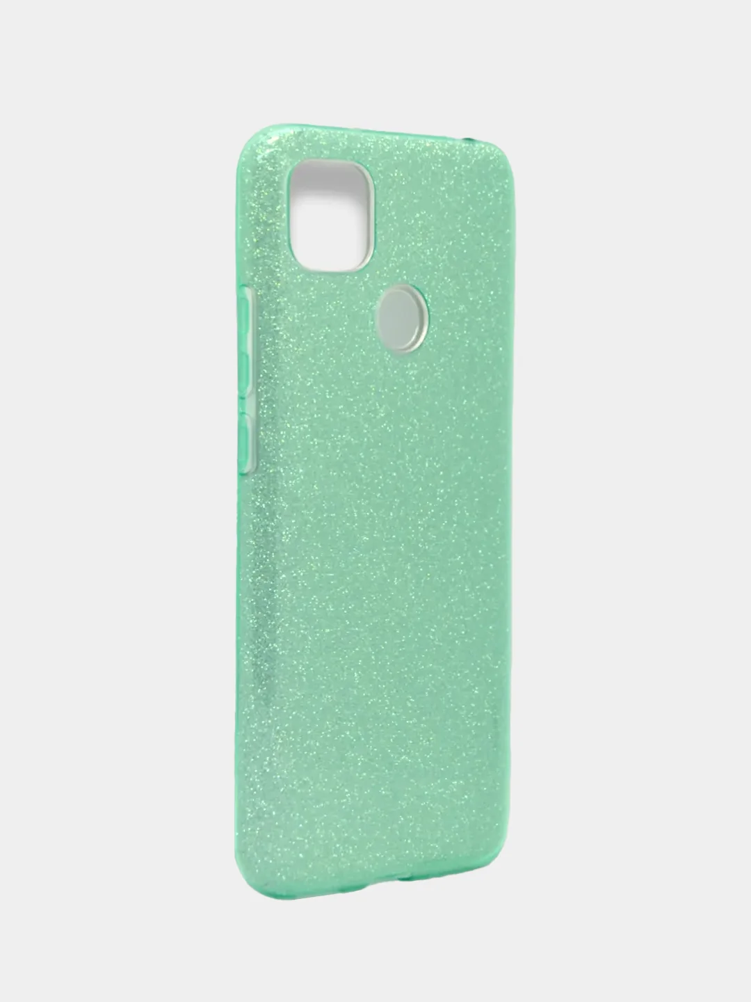 Бирюзовый чехол блестящий Xiaomi Redmi 9C, Redmi 9C NFC, Redmi 10A, Poco C3, накладка с блёстками