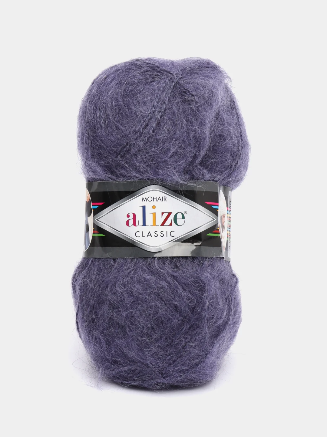 Синий меланж пряжа Alize Mohair Classic new, Ализе Мохер Классик