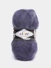 Синий меланж пряжа Alize Mohair Classic new, Ализе Мохер Классик
