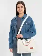 Молочный вельветовая сумка тоут