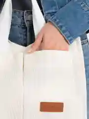 Молочный вельветовая сумка тоут